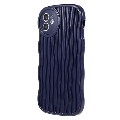 For iPhone 12 6.1 inch Anti-Fall Soft TPU Phone Case Wavy Edge Protective Cover