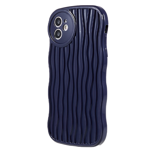 For iPhone 12 6.1 inch Anti-Fall Soft TPU Phone Case Wavy Edge Protective Cover