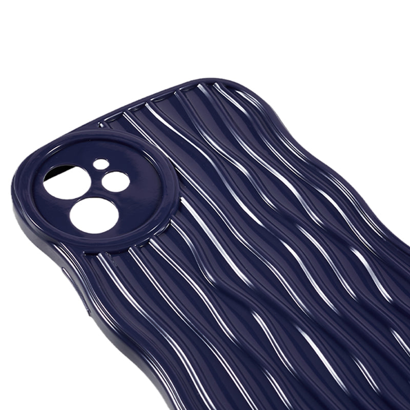 For iPhone 12 6.1 inch Anti-Fall Soft TPU Phone Case Wavy Edge Protective Cover