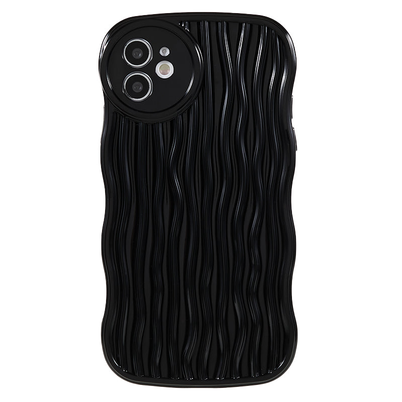 For iPhone 12 6.1 inch Anti-Fall Soft TPU Phone Case Wavy Edge Protective Cover