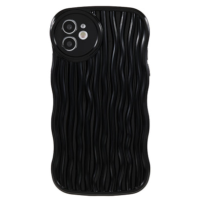 For iPhone 12 6.1 inch Anti-Fall Soft TPU Phone Case Wavy Edge Protective Cover