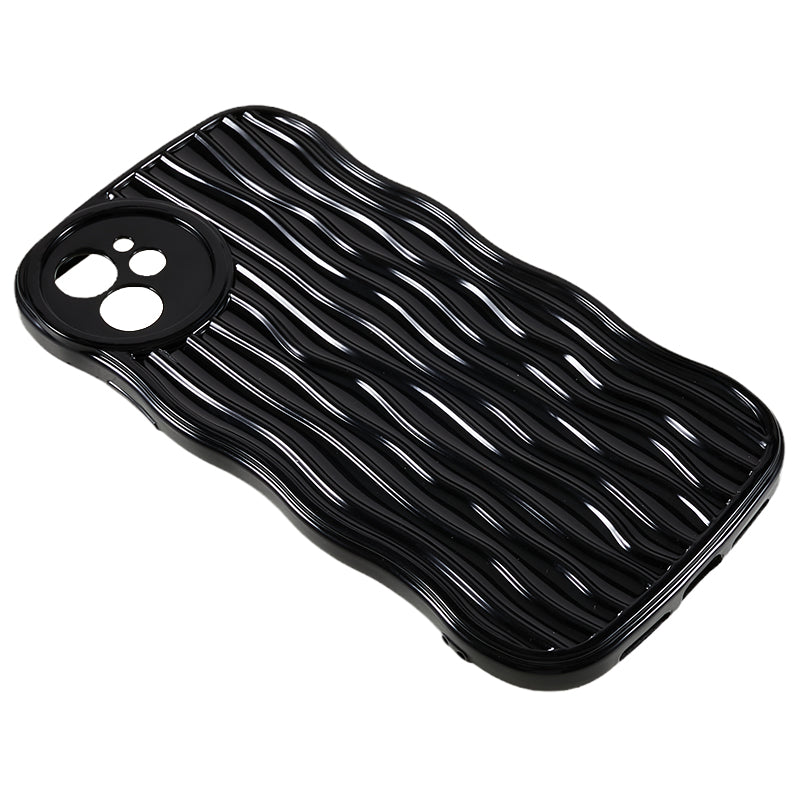 For iPhone 12 6.1 inch Anti-Fall Soft TPU Phone Case Wavy Edge Protective Cover
