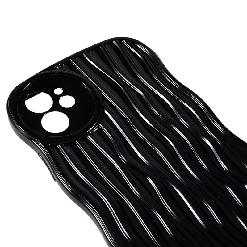 For iPhone 12 6.1 inch Anti-Fall Soft TPU Phone Case Wavy Edge Protective Cover