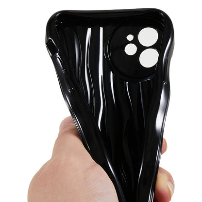 For iPhone 12 6.1 inch Anti-Fall Soft TPU Phone Case Wavy Edge Protective Cover