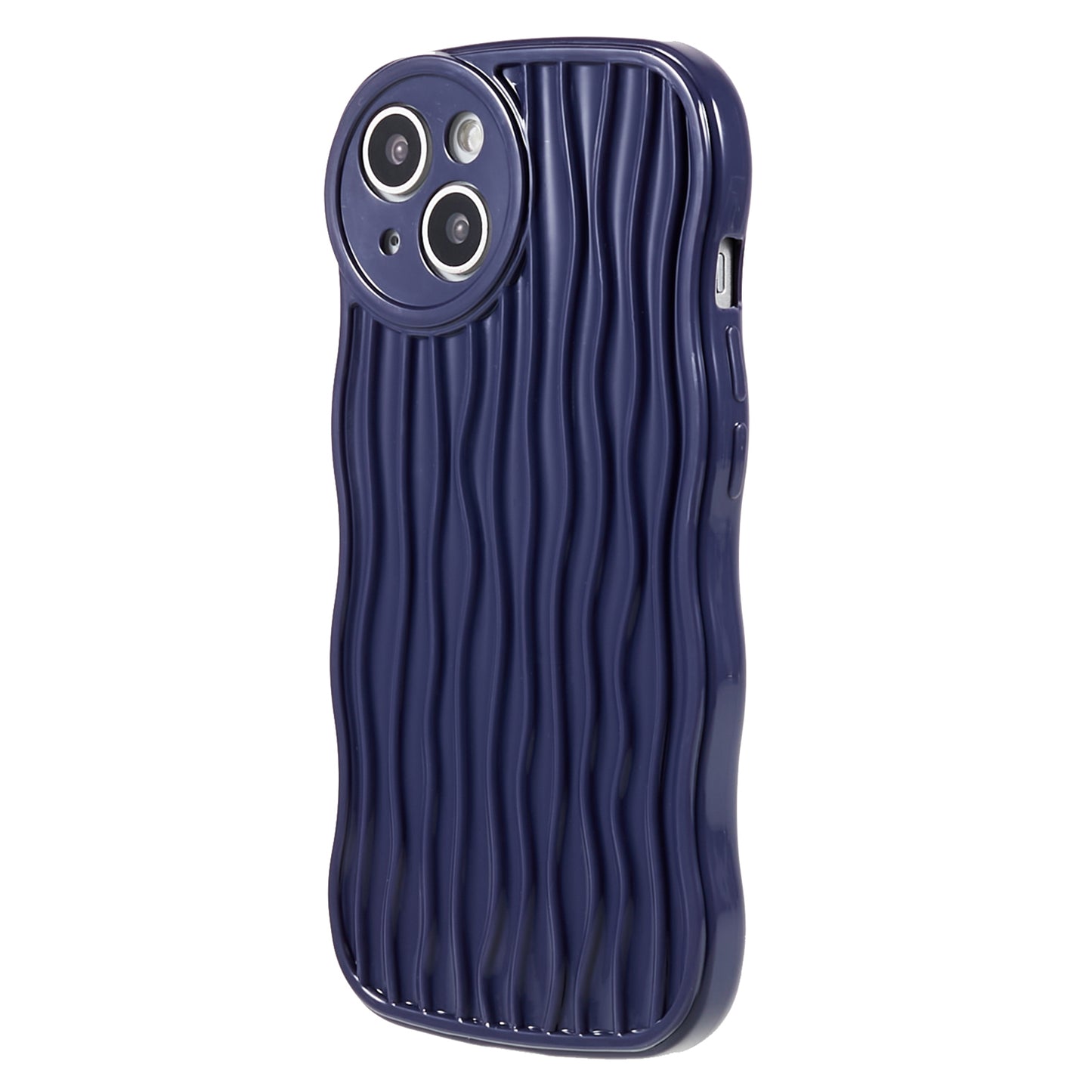 Phone Case for iPhone 14 Plus Anti-Fall Soft TPU Protective Cover Wavy Edge Phone Shell