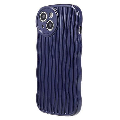 Phone Case for iPhone 14 Plus Anti-Fall Soft TPU Protective Cover Wavy Edge Phone Shell