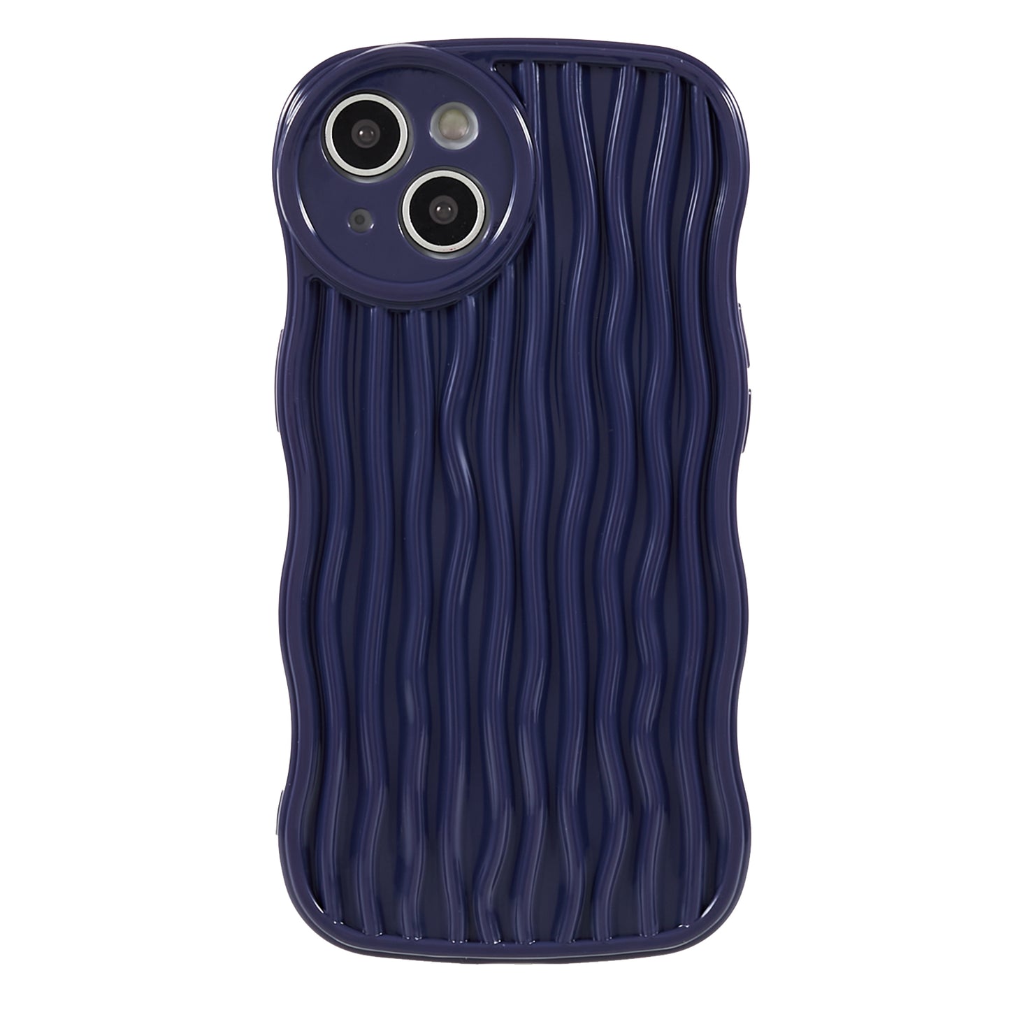 Phone Case for iPhone 14 Plus Anti-Fall Soft TPU Protective Cover Wavy Edge Phone Shell