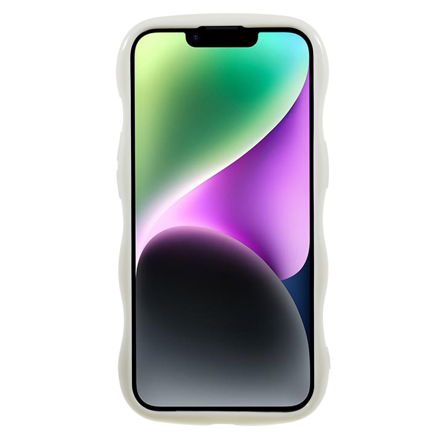 Phone Case for iPhone 14 Plus Anti-Fall Soft TPU Protective Cover Wavy Edge Phone Shell