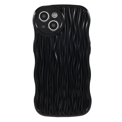 Anti-Drop Phone Case for iPhone 14 Wavy Edge Soft TPU Cover Protective Phone Shell