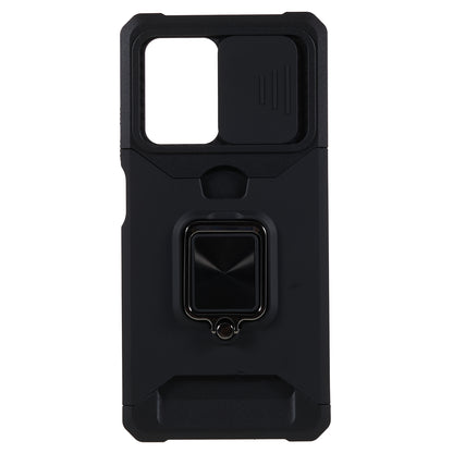 PC+TPU Phone Case for Xiaomi Redmi Note 12 Pro 5G / Note 12 Pro Speed 5G / Poco X5 Pro 5G , Lens Protection Kickstand Back Cover with Card Holder