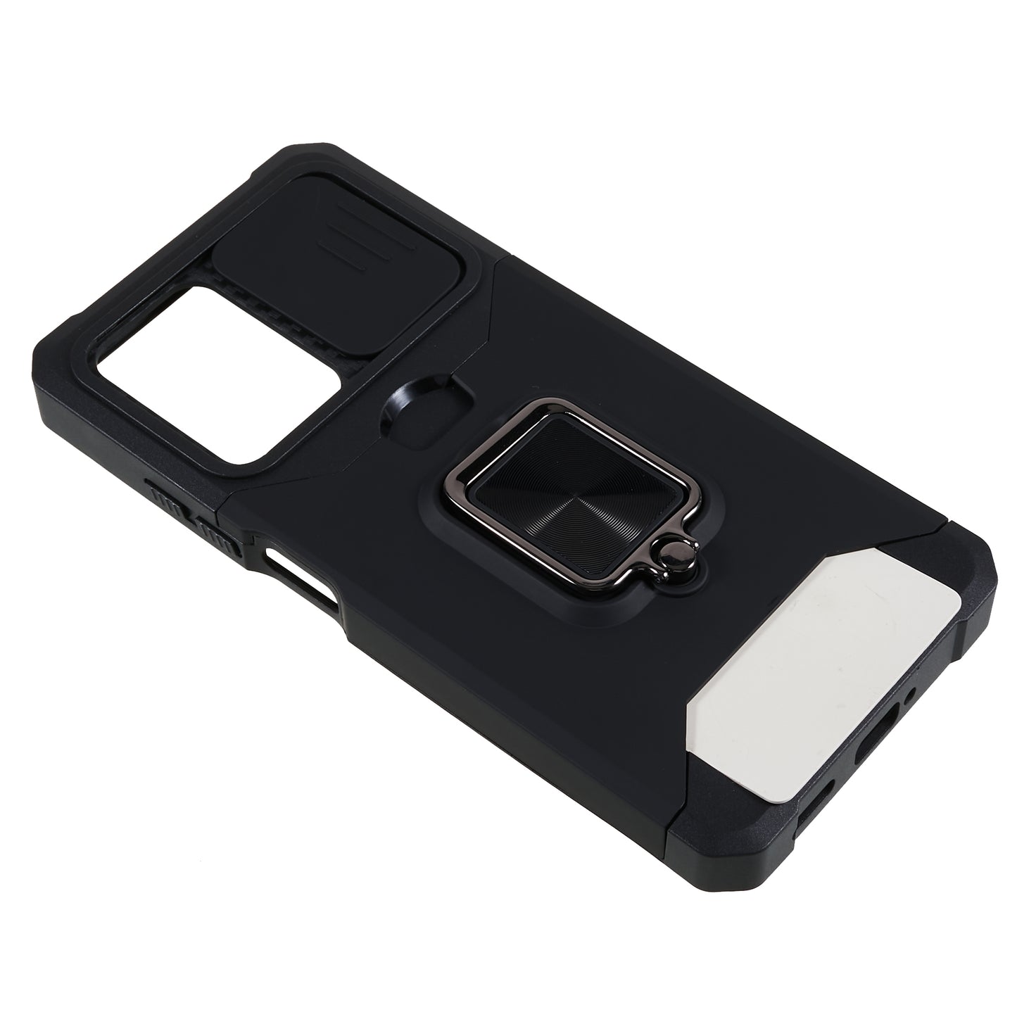 PC+TPU Phone Case for Xiaomi Redmi Note 12 Pro 5G / Note 12 Pro Speed 5G / Poco X5 Pro 5G , Lens Protection Kickstand Back Cover with Card Holder