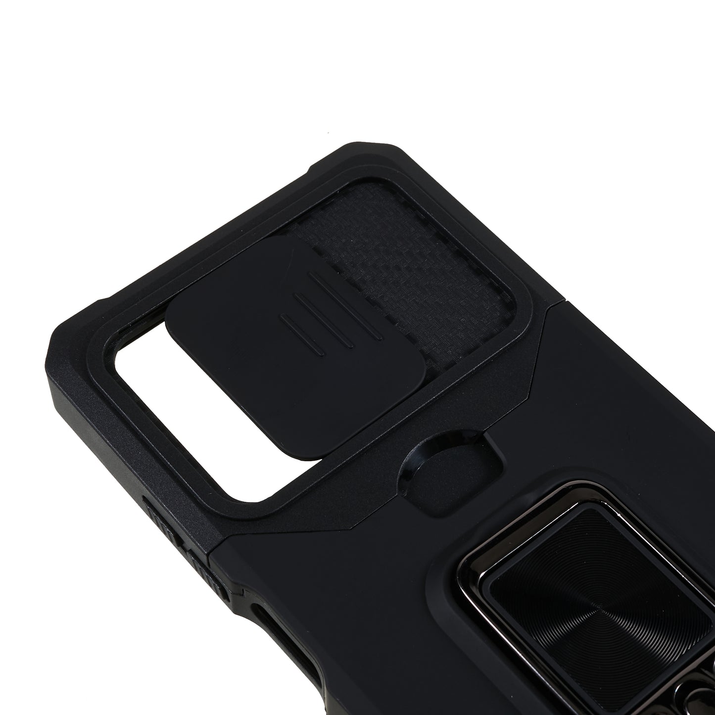 PC+TPU Phone Case for Xiaomi Redmi Note 12 Pro 5G / Note 12 Pro Speed 5G / Poco X5 Pro 5G , Lens Protection Kickstand Back Cover with Card Holder