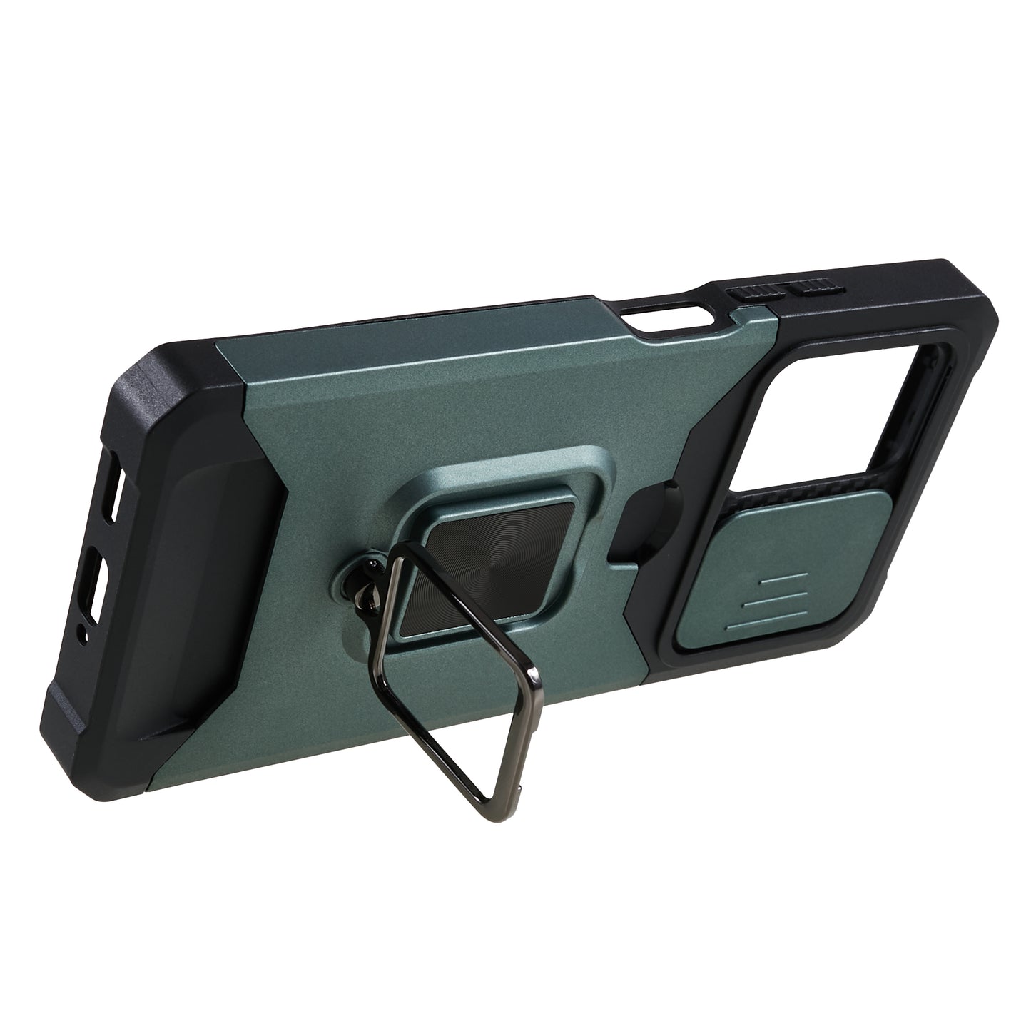 PC+TPU Phone Case for Xiaomi Redmi Note 12 Pro 5G / Note 12 Pro Speed 5G / Poco X5 Pro 5G , Lens Protection Kickstand Back Cover with Card Holder