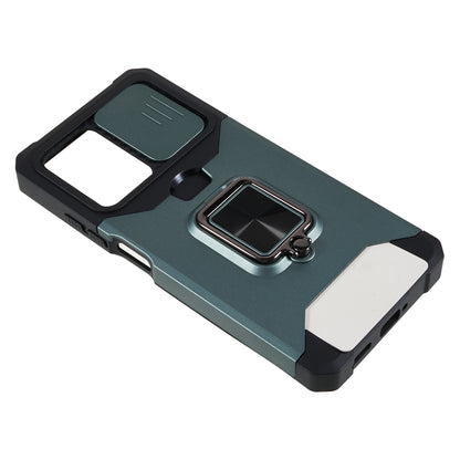 PC+TPU Phone Case for Xiaomi Redmi Note 12 Pro 5G / Note 12 Pro Speed 5G / Poco X5 Pro 5G , Lens Protection Kickstand Back Cover with Card Holder