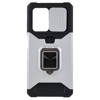 PC+TPU Phone Case for Xiaomi Redmi Note 12 Pro 5G / Note 12 Pro Speed 5G / Poco X5 Pro 5G , Lens Protection Kickstand Back Cover with Card Holder
