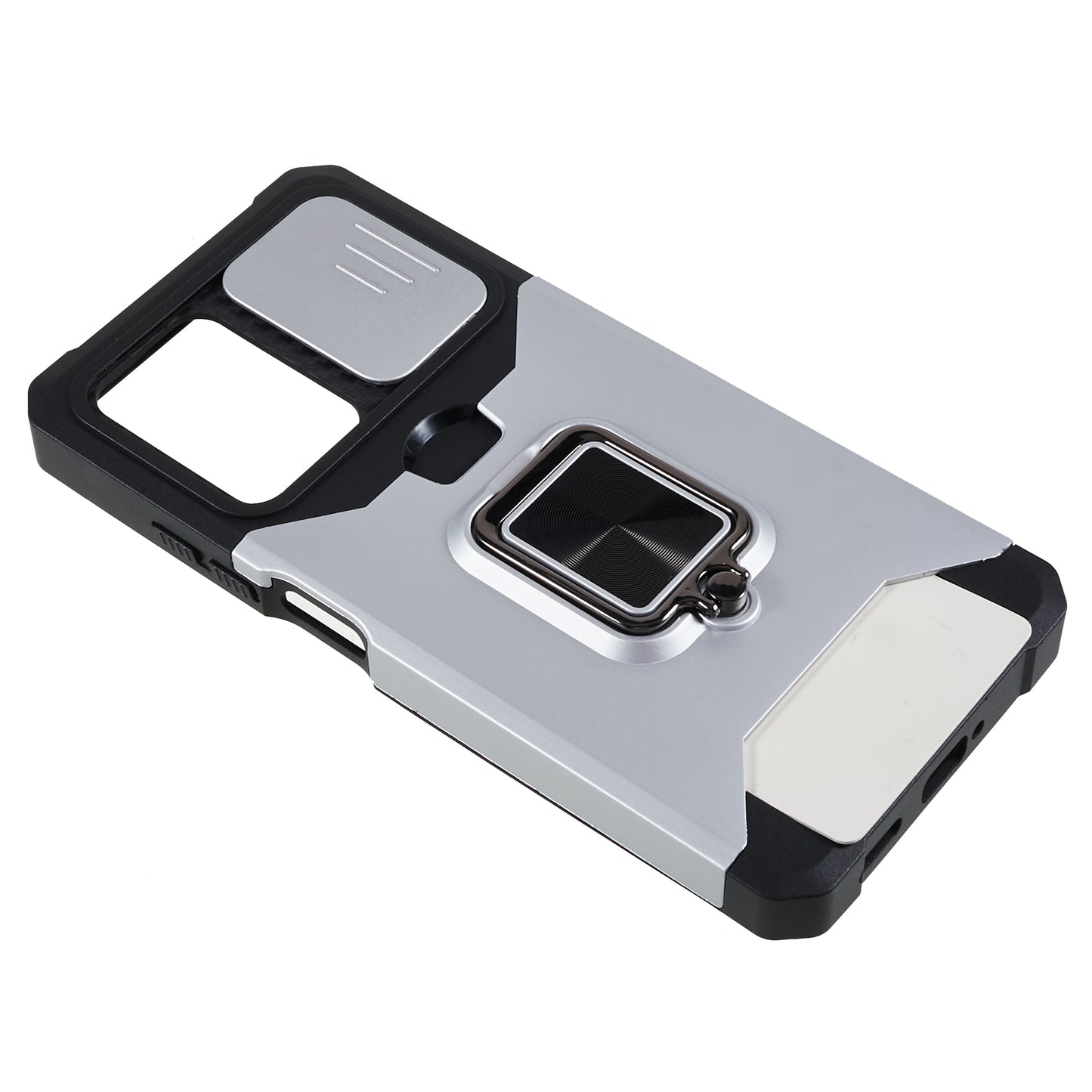 PC+TPU Phone Case for Xiaomi Redmi Note 12 Pro 5G / Note 12 Pro Speed 5G / Poco X5 Pro 5G , Lens Protection Kickstand Back Cover with Card Holder