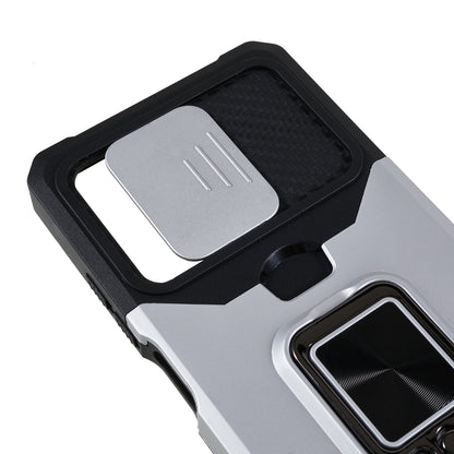 PC+TPU Phone Case for Xiaomi Redmi Note 12 Pro 5G / Note 12 Pro Speed 5G / Poco X5 Pro 5G , Lens Protection Kickstand Back Cover with Card Holder