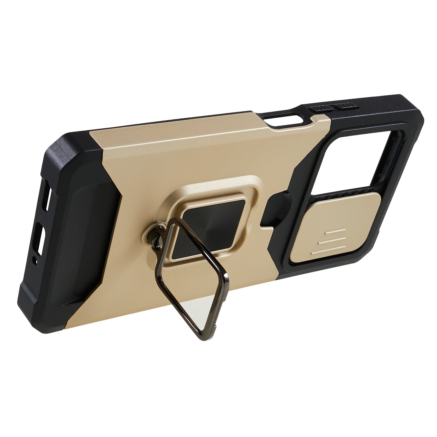 PC+TPU Phone Case for Xiaomi Redmi Note 12 Pro 5G / Note 12 Pro Speed 5G / Poco X5 Pro 5G , Lens Protection Kickstand Back Cover with Card Holder