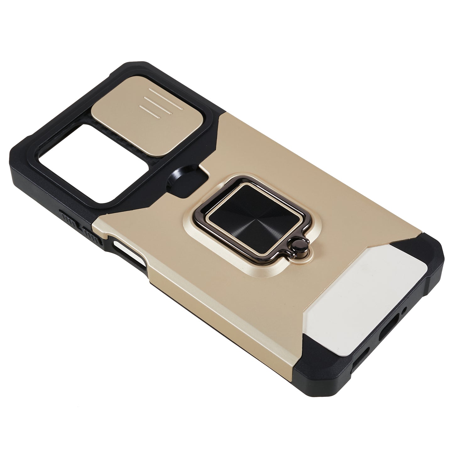 PC+TPU Phone Case for Xiaomi Redmi Note 12 Pro 5G / Note 12 Pro Speed 5G / Poco X5 Pro 5G , Lens Protection Kickstand Back Cover with Card Holder