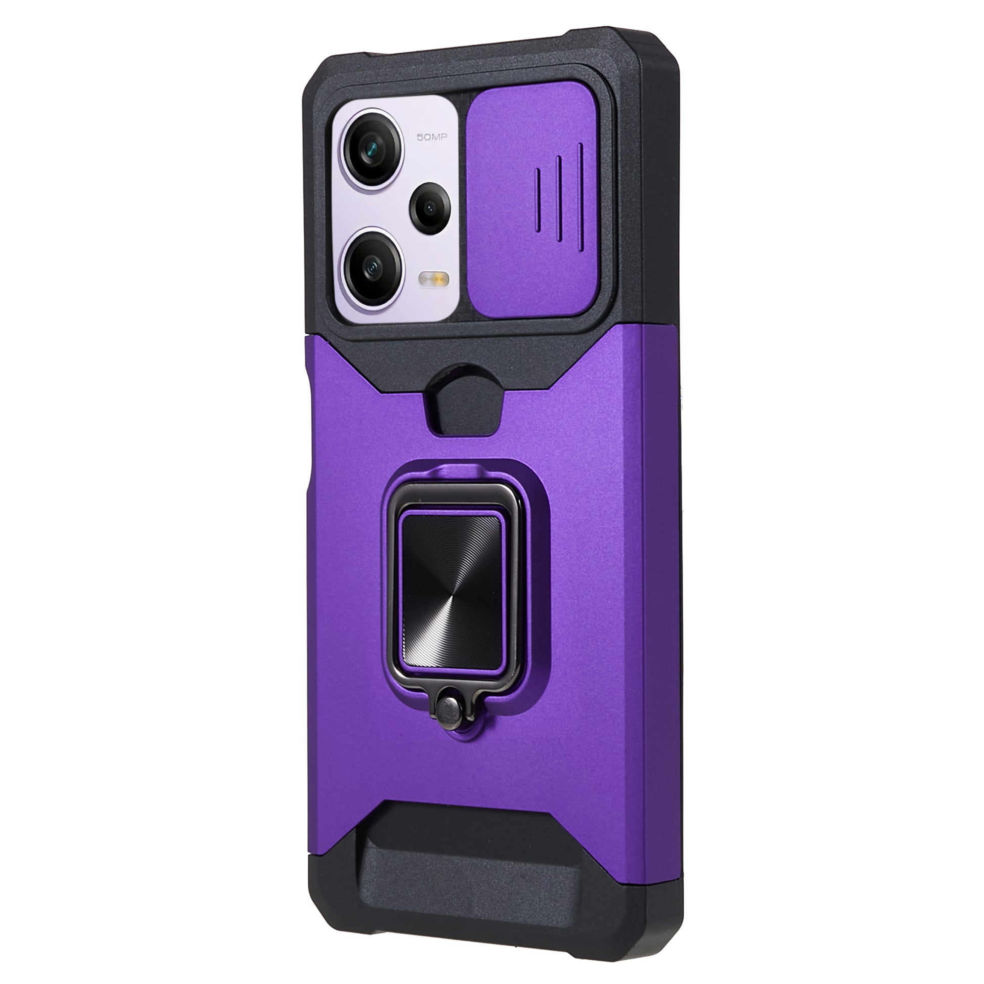 PC+TPU Phone Case for Xiaomi Redmi Note 12 Pro 5G / Note 12 Pro Speed 5G / Poco X5 Pro 5G , Lens Protection Kickstand Back Cover with Card Holder