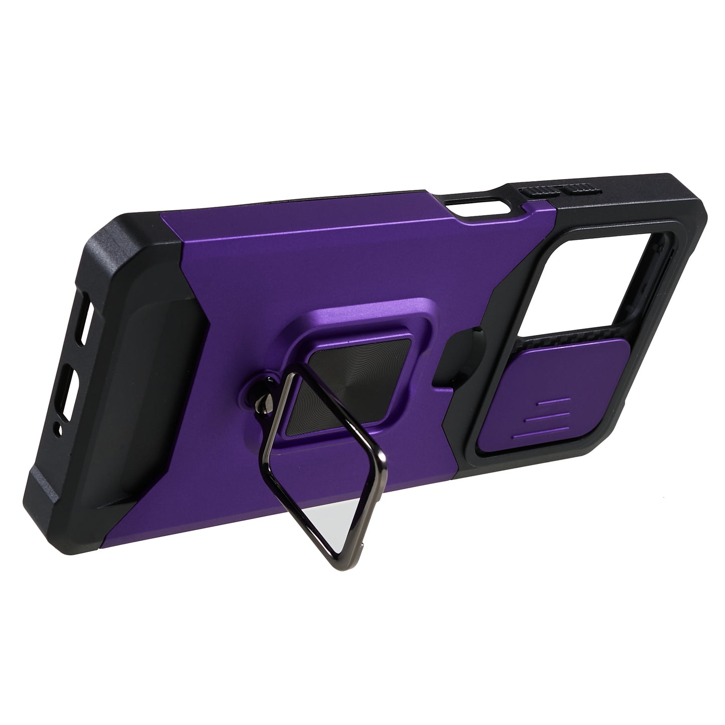 PC+TPU Phone Case for Xiaomi Redmi Note 12 Pro 5G / Note 12 Pro Speed 5G / Poco X5 Pro 5G , Lens Protection Kickstand Back Cover with Card Holder