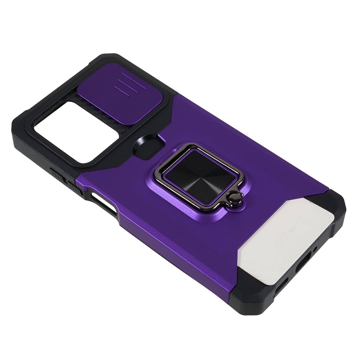 PC+TPU Phone Case for Xiaomi Redmi Note 12 Pro 5G / Note 12 Pro Speed 5G / Poco X5 Pro 5G , Lens Protection Kickstand Back Cover with Card Holder