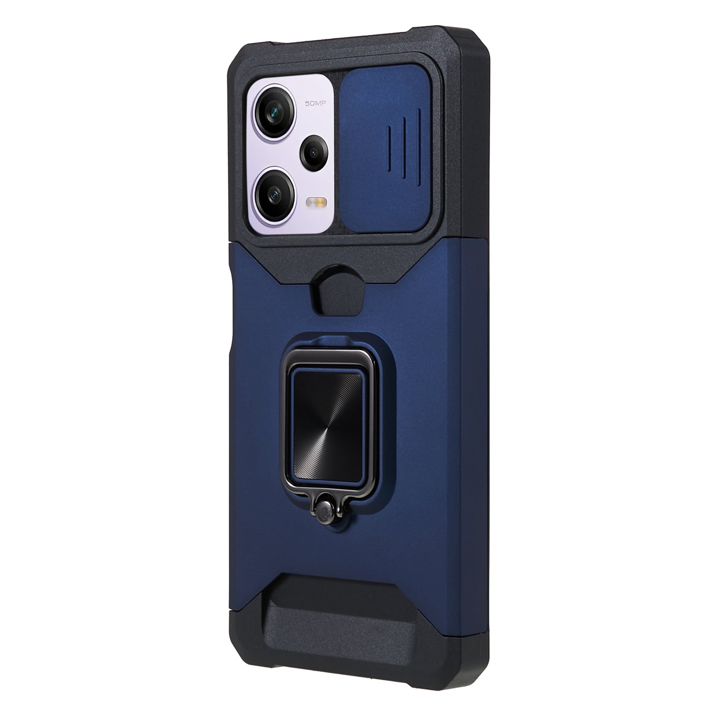 PC+TPU Phone Case for Xiaomi Redmi Note 12 Pro 5G / Note 12 Pro Speed 5G / Poco X5 Pro 5G , Lens Protection Kickstand Back Cover with Card Holder