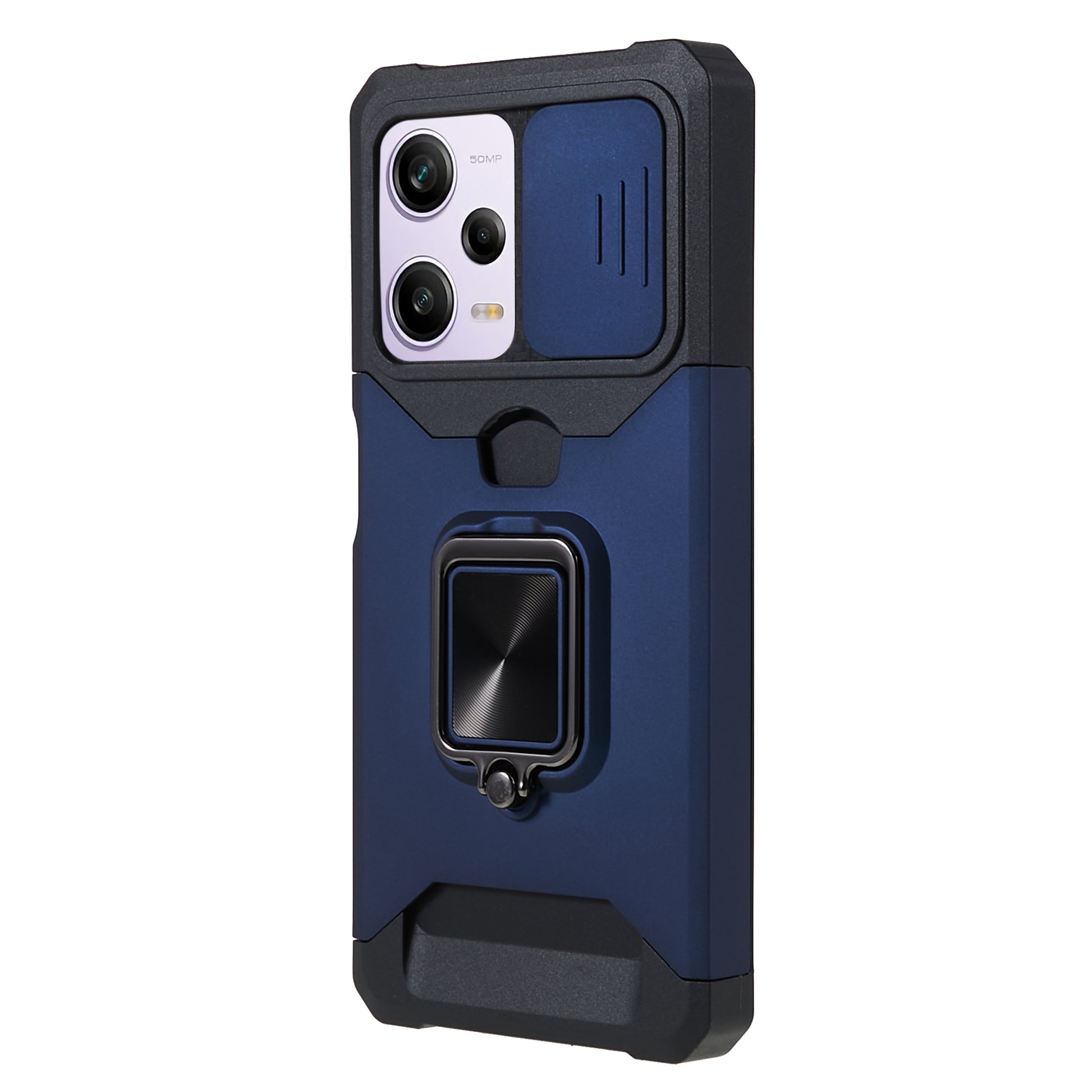 PC+TPU Phone Case for Xiaomi Redmi Note 12 Pro 5G / Note 12 Pro Speed 5G / Poco X5 Pro 5G , Lens Protection Kickstand Back Cover with Card Holder