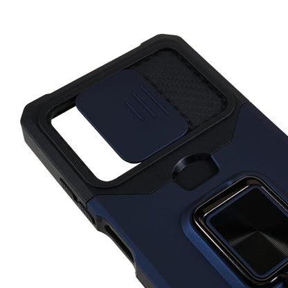 PC+TPU Phone Case for Xiaomi Redmi Note 12 Pro 5G / Note 12 Pro Speed 5G / Poco X5 Pro 5G , Lens Protection Kickstand Back Cover with Card Holder