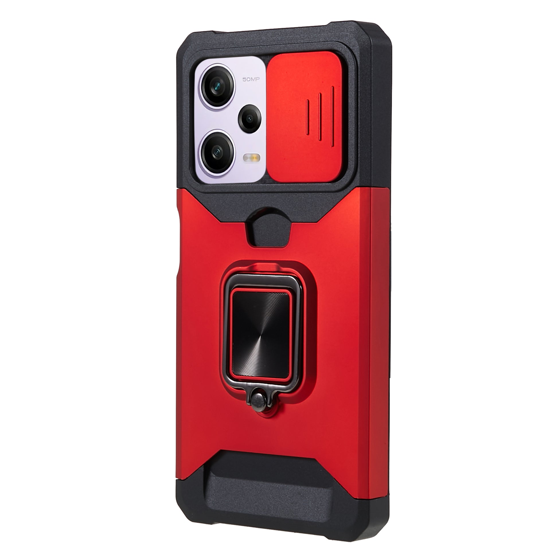 PC+TPU Phone Case for Xiaomi Redmi Note 12 Pro 5G / Note 12 Pro Speed 5G / Poco X5 Pro 5G , Lens Protection Kickstand Back Cover with Card Holder