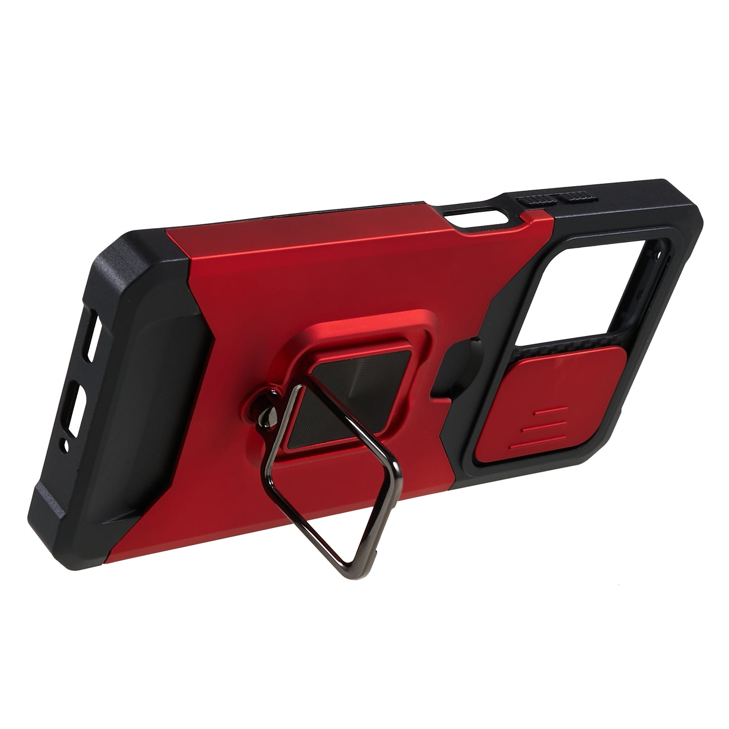 PC+TPU Phone Case for Xiaomi Redmi Note 12 Pro 5G / Note 12 Pro Speed 5G / Poco X5 Pro 5G , Lens Protection Kickstand Back Cover with Card Holder