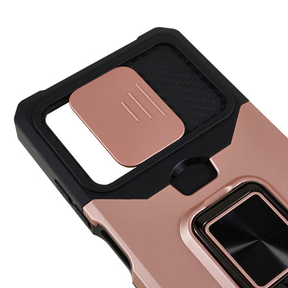 PC+TPU Phone Case for Xiaomi Redmi Note 12 Pro 5G / Note 12 Pro Speed 5G / Poco X5 Pro 5G , Lens Protection Kickstand Back Cover with Card Holder