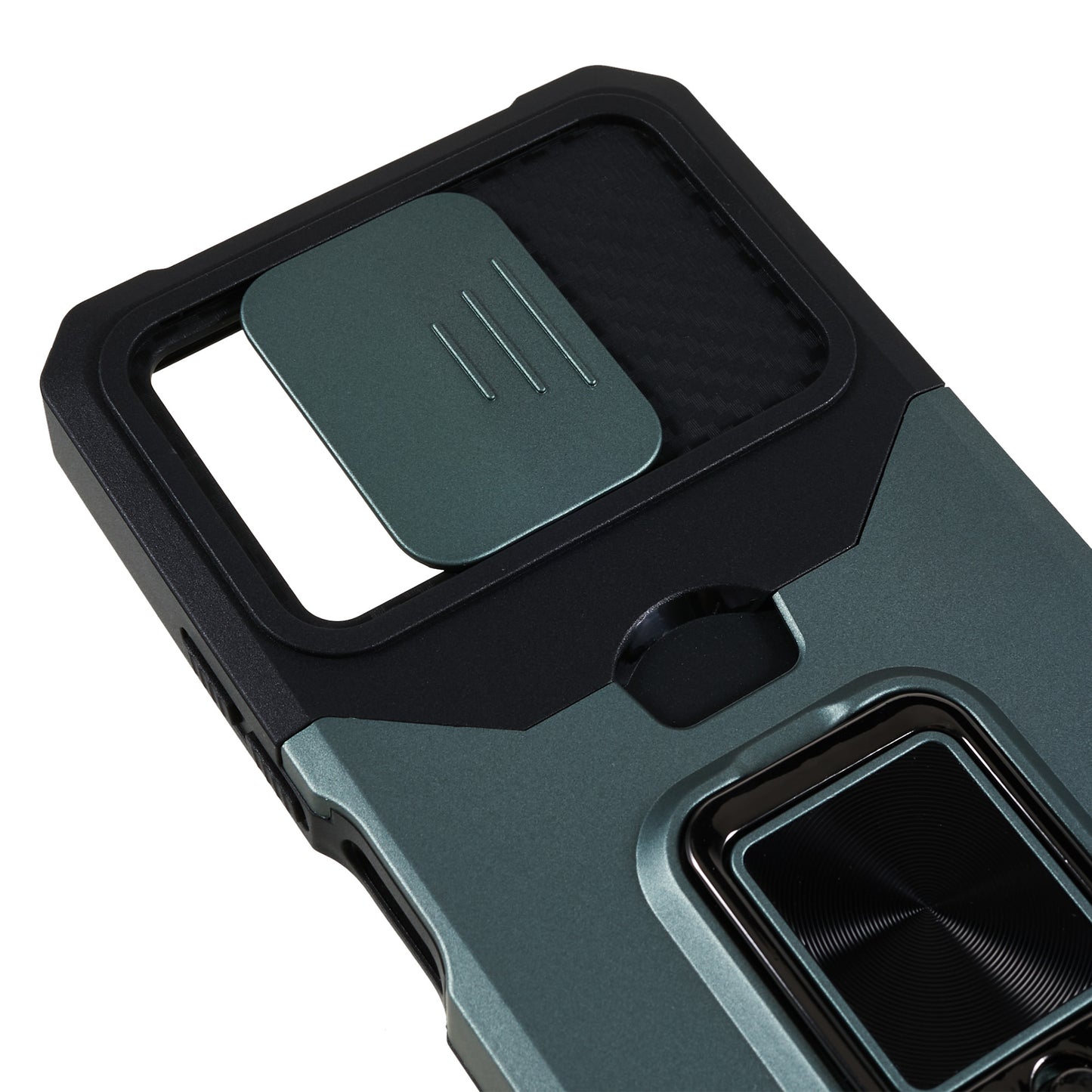 Kickstand Phone Case for Xiaomi Redmi Note 12 5G (China) / (India) / (Global) / Poco X5 5G , PC+TPU Card Holder Phone Cover with Slide Camera Lid