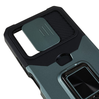 Kickstand Phone Case for Xiaomi Redmi Note 12 5G (China) / (India) / (Global) / Poco X5 5G , PC+TPU Card Holder Phone Cover with Slide Camera Lid