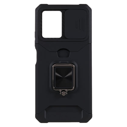 Kickstand Phone Case for Xiaomi Redmi Note 12 5G (China) / (India) / (Global) / Poco X5 5G , PC+TPU Card Holder Phone Cover with Slide Camera Lid
