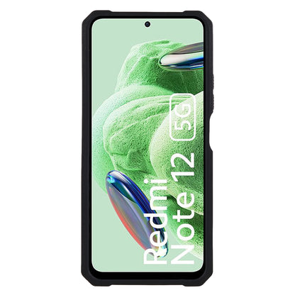 Kickstand Phone Case for Xiaomi Redmi Note 12 5G (China) / (India) / (Global) / Poco X5 5G , PC+TPU Card Holder Phone Cover with Slide Camera Lid