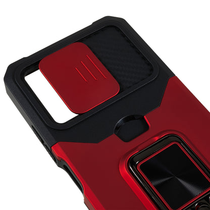 Kickstand Phone Case for Xiaomi Redmi Note 12 5G (China) / (India) / (Global) / Poco X5 5G , PC+TPU Card Holder Phone Cover with Slide Camera Lid