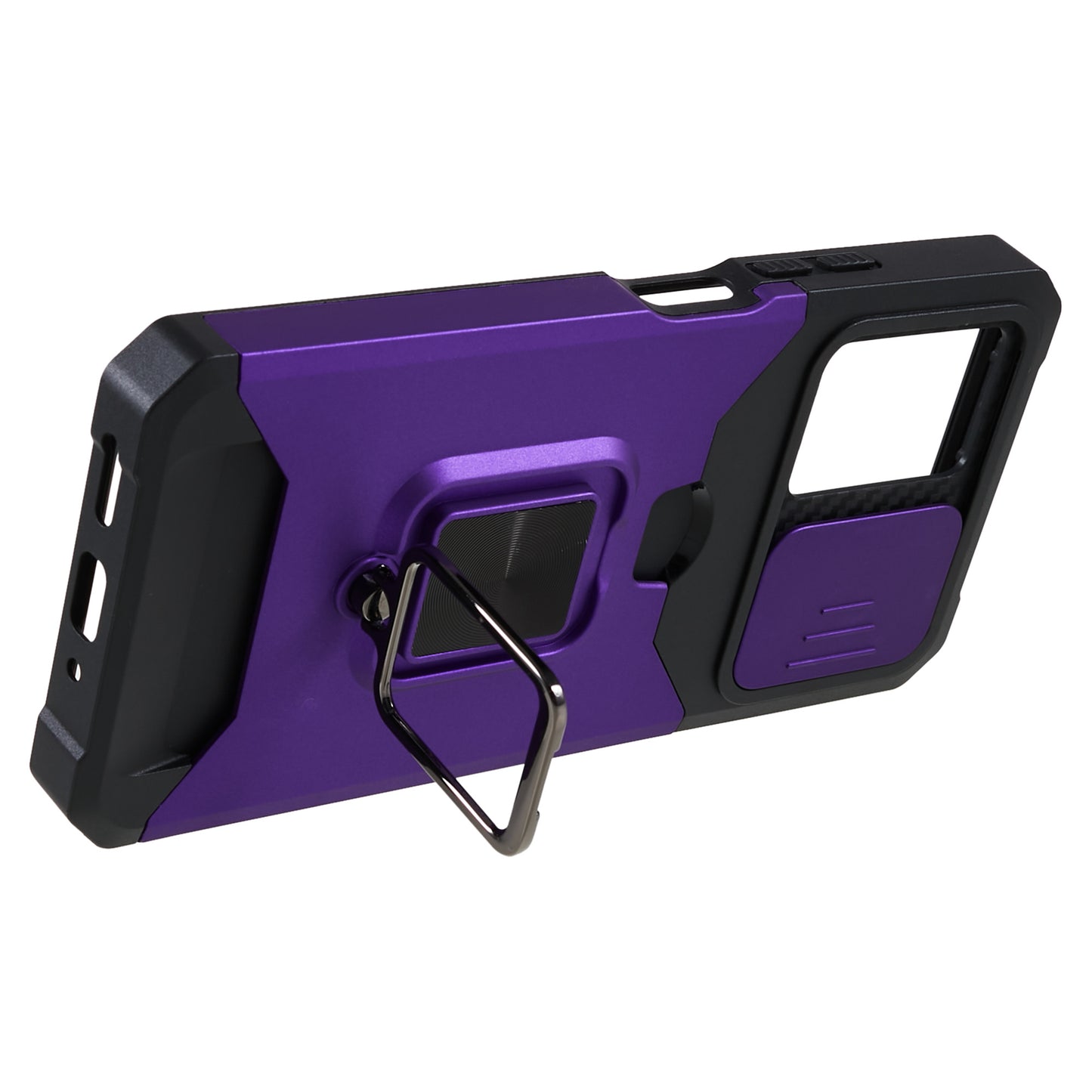 Kickstand Phone Case for Xiaomi Redmi Note 12 5G (China) / (India) / (Global) / Poco X5 5G , PC+TPU Card Holder Phone Cover with Slide Camera Lid