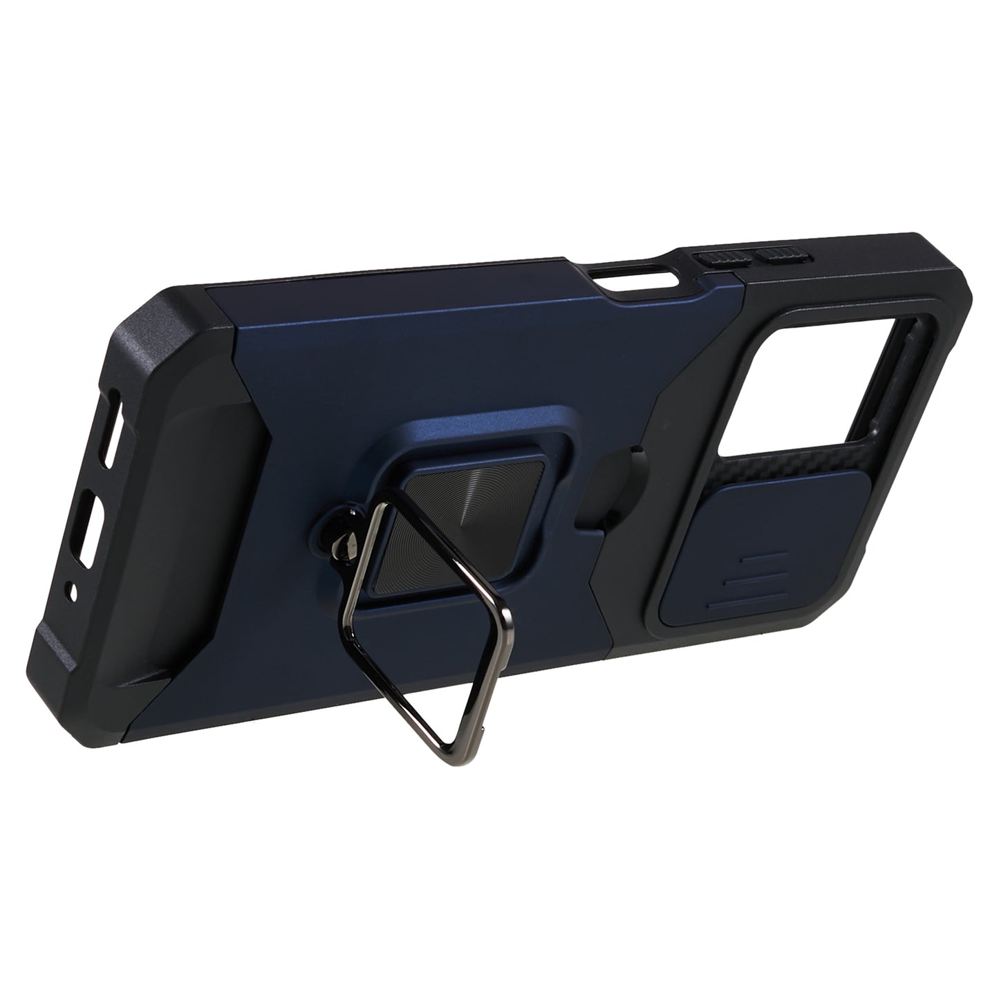 Kickstand Phone Case for Xiaomi Redmi Note 12 5G (China) / (India) / (Global) / Poco X5 5G , PC+TPU Card Holder Phone Cover with Slide Camera Lid