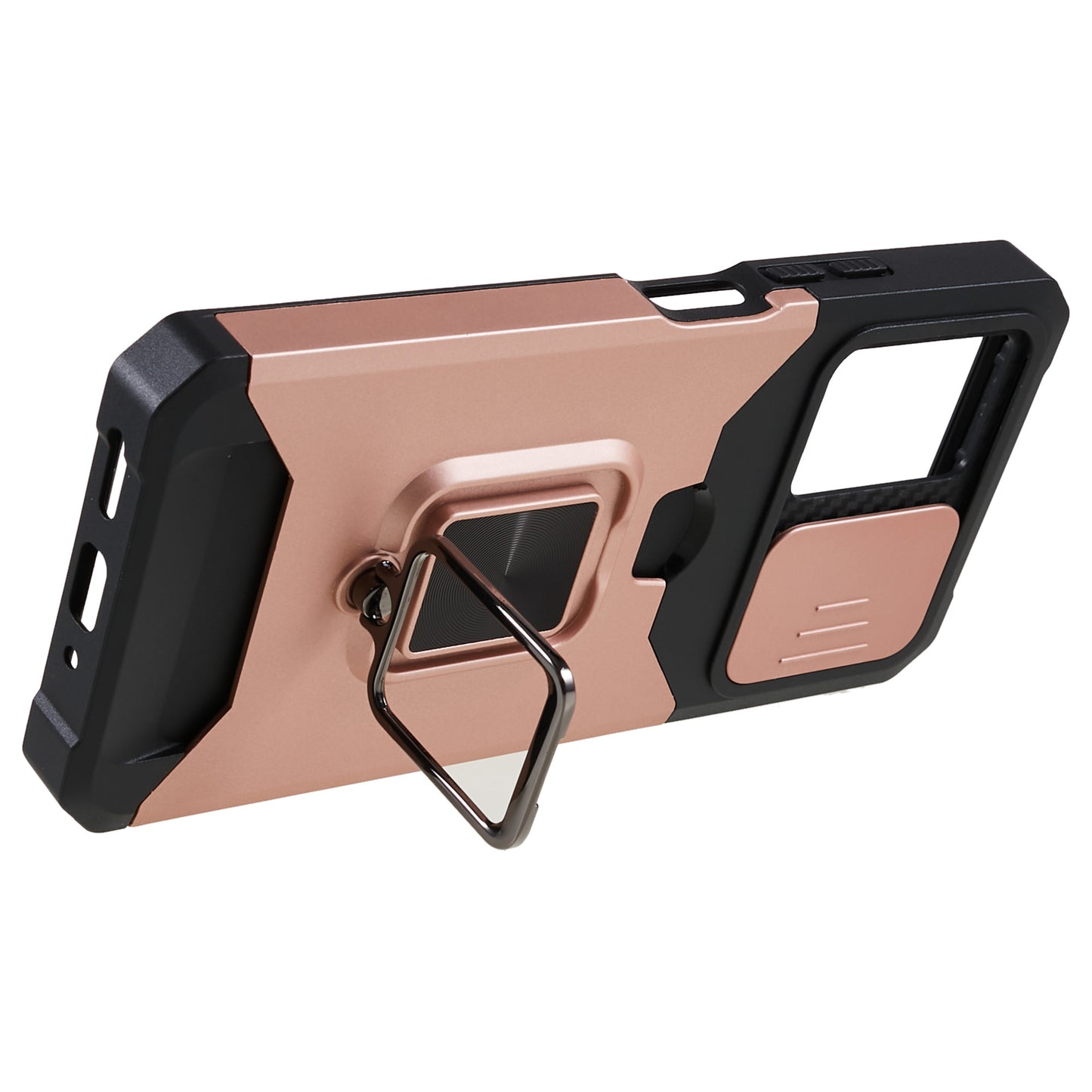 Kickstand Phone Case for Xiaomi Redmi Note 12 5G (China) / (India) / (Global) / Poco X5 5G , PC+TPU Card Holder Phone Cover with Slide Camera Lid