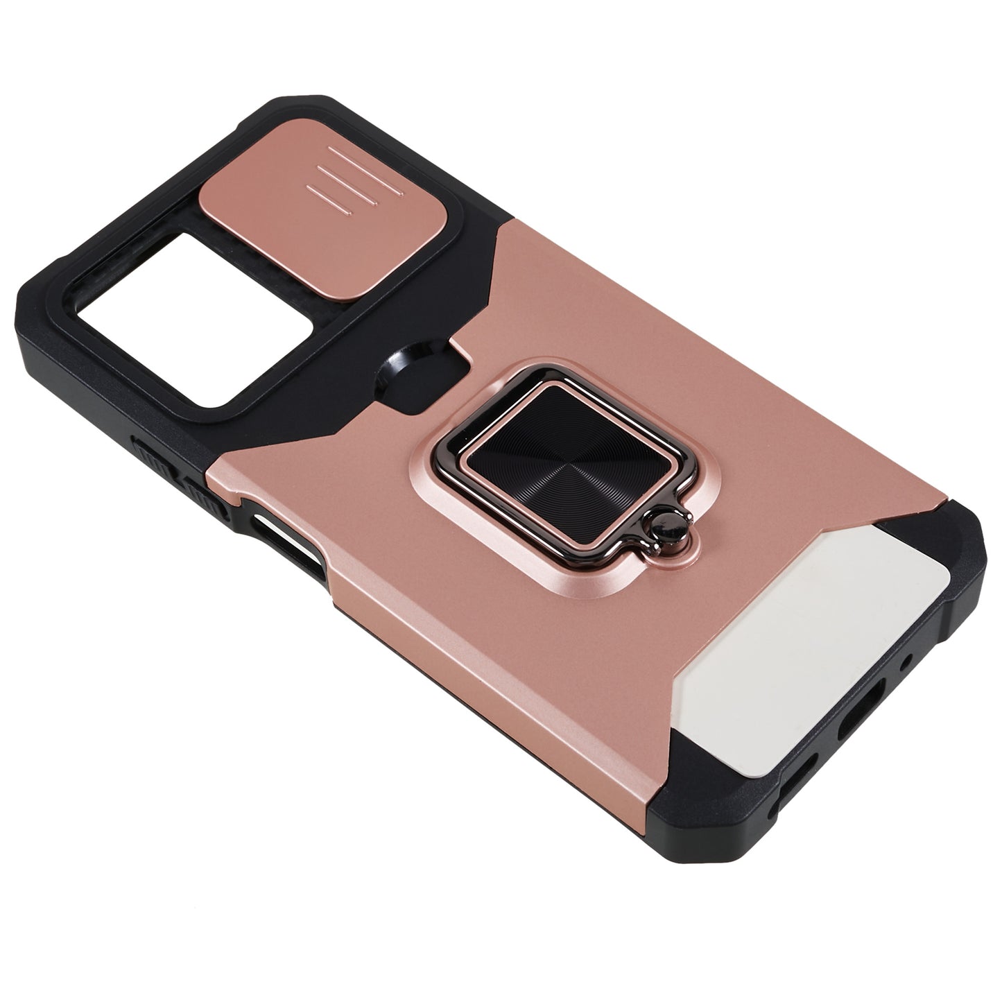 Kickstand Phone Case for Xiaomi Redmi Note 12 5G (China) / (India) / (Global) / Poco X5 5G , PC+TPU Card Holder Phone Cover with Slide Camera Lid