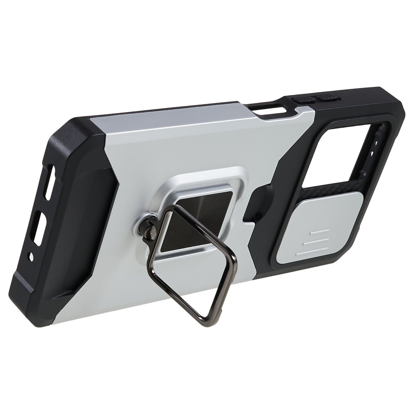 Kickstand Phone Case for Xiaomi Redmi Note 12 5G (China) / (India) / (Global) / Poco X5 5G , PC+TPU Card Holder Phone Cover with Slide Camera Lid