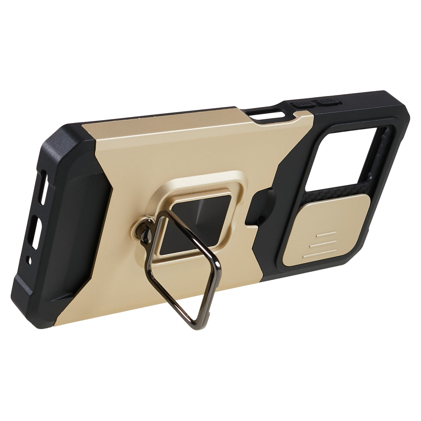 Kickstand Phone Case for Xiaomi Redmi Note 12 5G (China) / (India) / (Global) / Poco X5 5G , PC+TPU Card Holder Phone Cover with Slide Camera Lid