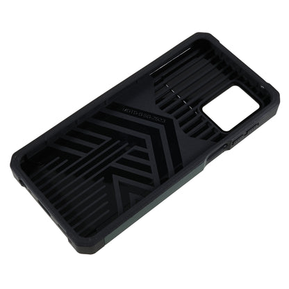 For Motorola Moto G 5G (2023) PC+TPU Card Holder Case Kickstand Anti-Scratch Phone Cover with Slide Camera Lid
