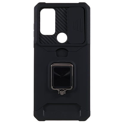 For Motorola Moto G Play (2023) 4G Kickstand Card Holder Phone Case Slide Lens Protection PC+TPU Phone Cover