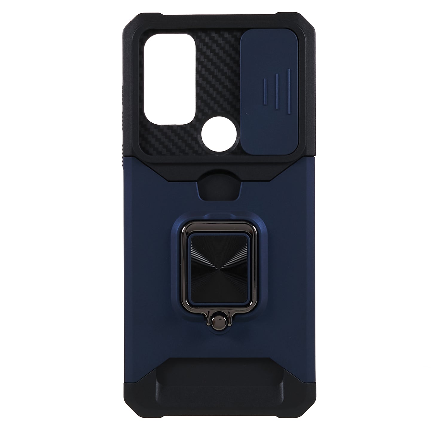 For Motorola Moto G Play (2023) 4G Kickstand Card Holder Phone Case Slide Lens Protection PC+TPU Phone Cover