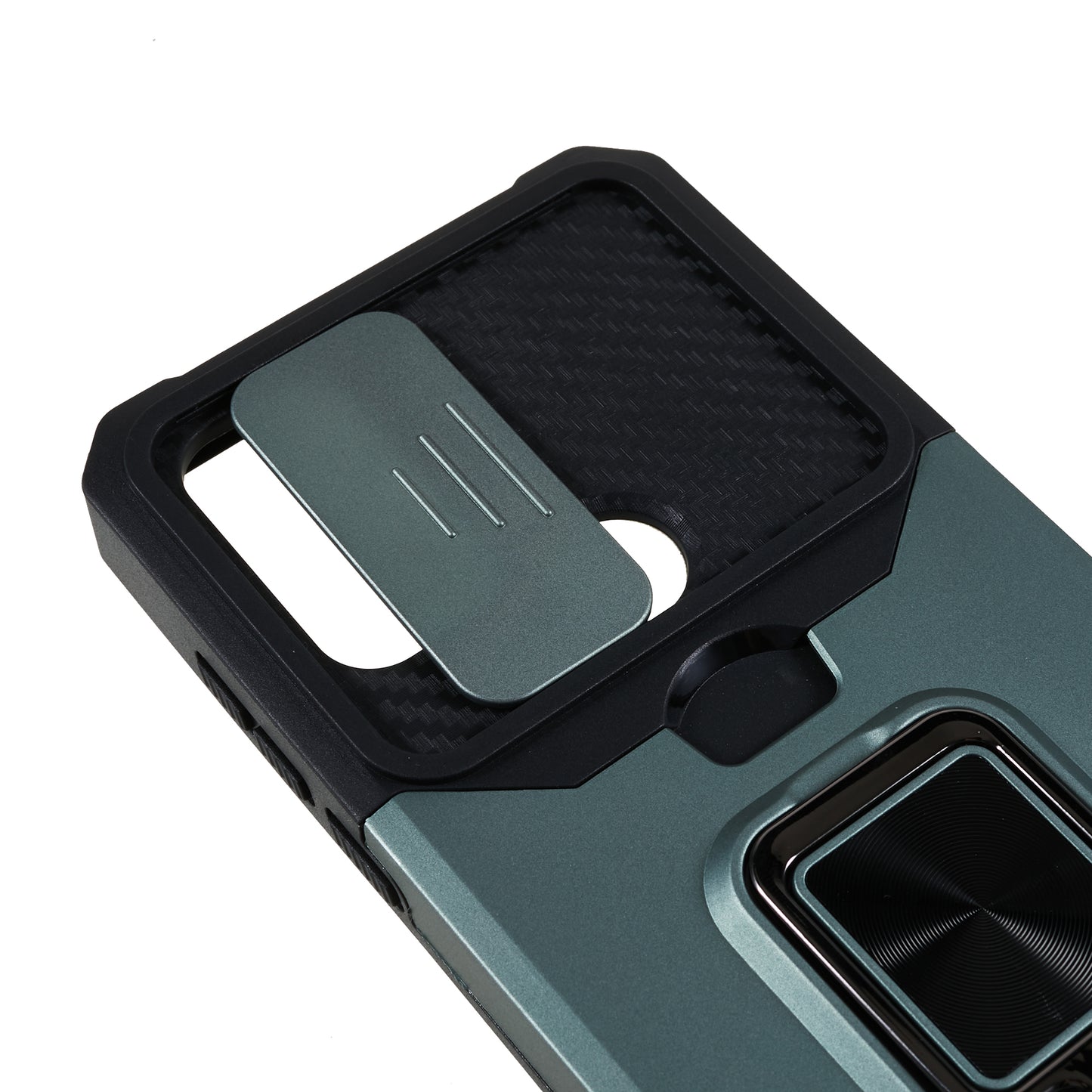 For Motorola Moto G Play (2023) 4G Kickstand Card Holder Phone Case Slide Lens Protection PC+TPU Phone Cover