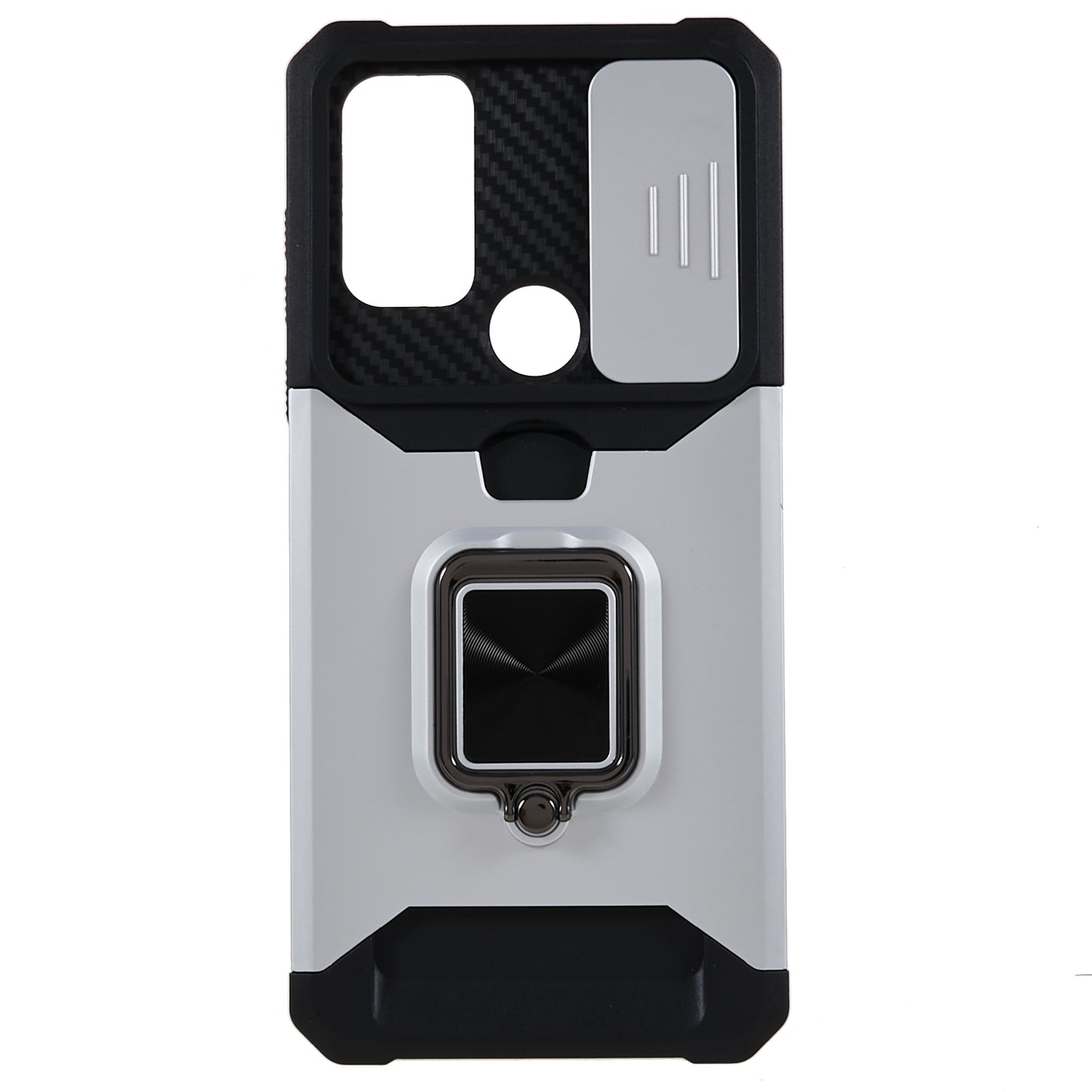 For Motorola Moto G Play (2023) 4G Kickstand Card Holder Phone Case Slide Lens Protection PC+TPU Phone Cover
