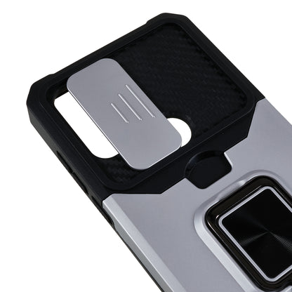 For Motorola Moto G Play (2023) 4G Kickstand Card Holder Phone Case Slide Lens Protection PC+TPU Phone Cover