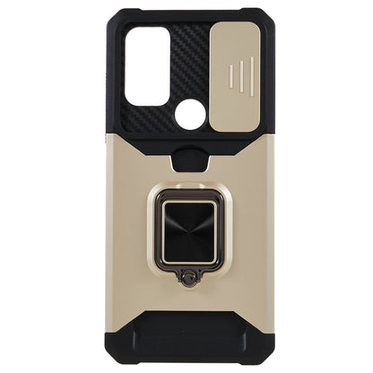 For Motorola Moto G Play (2023) 4G Kickstand Card Holder Phone Case Slide Lens Protection PC+TPU Phone Cover
